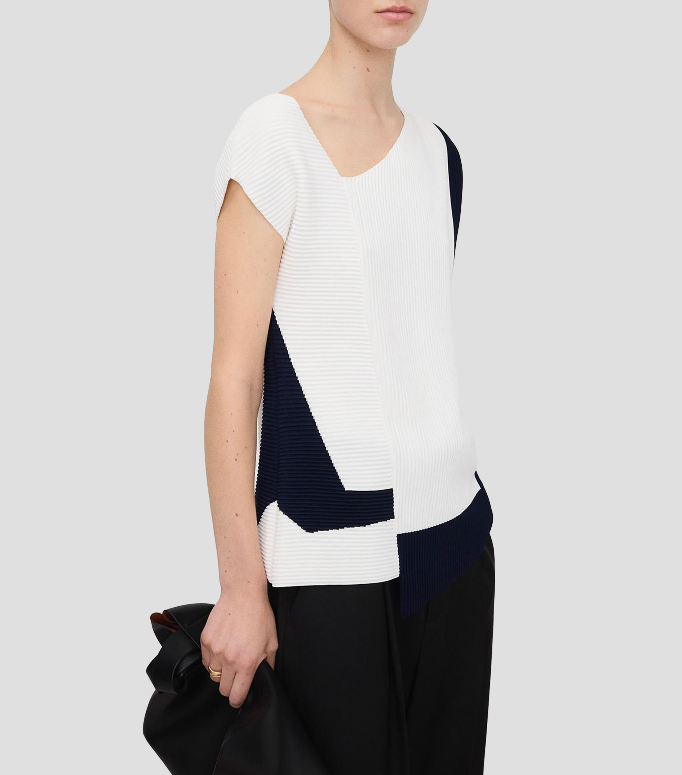 Blusa lisa manga corta Mujer